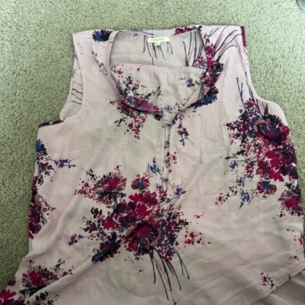 Lilac Floral Tank Top